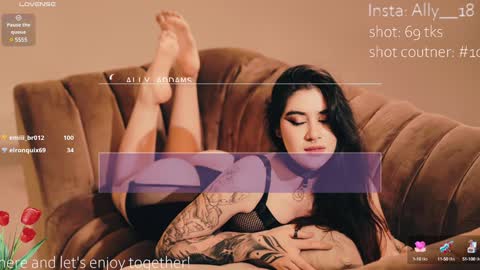 Snapshot of ally_addams chatting on February 1, 7:15 am Ally online show from February 1, 7:15 am