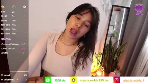 Snapshot of alyssia_wolds_1 chatting on October 8, 2:32 pm alyssia wolds online show from October 8, 2:32 pm