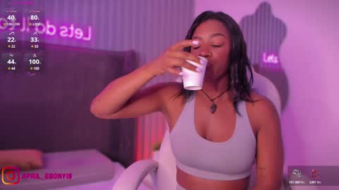 Snapshot of april_ebony18_ chatting on January 27, 10:38 am April online show from January 27, 10:38 am