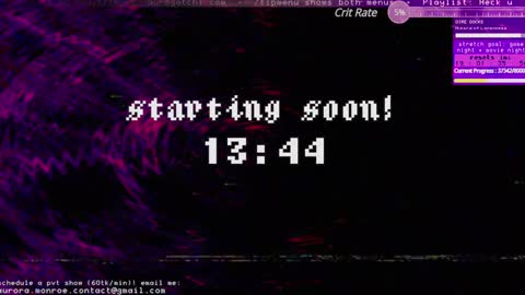 Aurora  Aura online show from January 13, 3:23 am