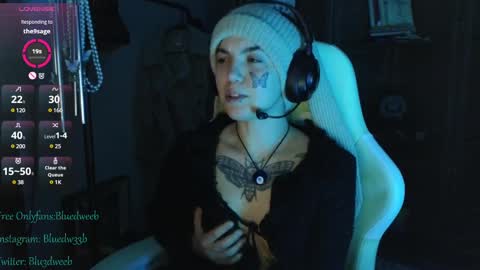 Snapshot of bluedweeb chatting on February 21, 11:01 am Blue online show from February 21, 11:01 am