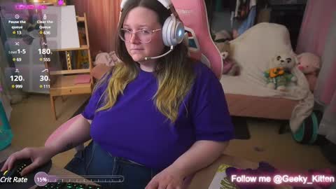 Snapshot of geeky_kitten chatting on March 5, 1:52 am Geeky Kitten Leina - online show from March 5, 1:52 am