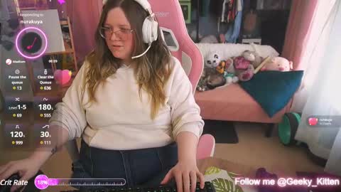 Snapshot of geeky_kitten chatting on February 22, 7:43 pm Geeky Kitten Leina - online show from February 22, 7:43 pm