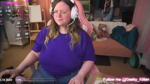 Snapshot of geeky_kitten chatting on March 1, 6:13 am Geeky Kitten Leina - online show from March 1, 6:13 am