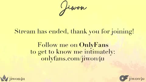 Jiwon online show from February 14, 12:19 am
