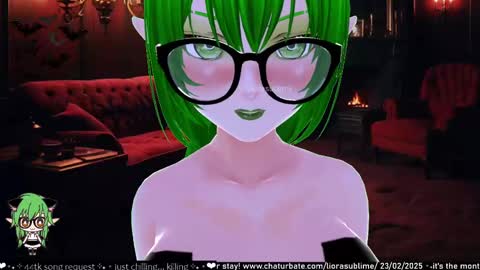 Snapshot of liorasublime chatting on February 23, 9:22 pm im Liora uwu online show from February 23, 9:22 pm