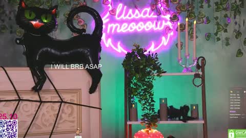 Snapshot of lissa_meooow chatting on October 25, 5:59 am your Liza again. Next stream Dec. 1 at 2 or 3 GMT online show from October 25, 5:59 am