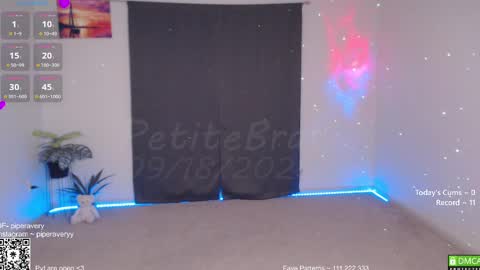 Snapshot of petitebrat chatting on September 20, 12:54 am PiperAvery online show from September 20, 12:54 am