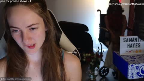 Snapshot of samanthahayesxoxo chatting on January 29, 6:22 am The Real Samantha Hayes haha online show from January 29, 6:22 am