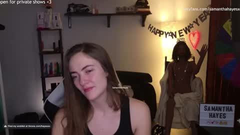 Snapshot of samanthahayesxoxo chatting on January 13, 12:51 am The Real Samantha Hayes haha online show from January 13, 12:51 am