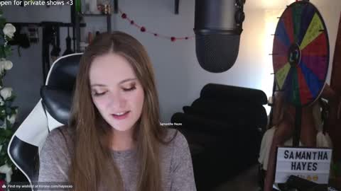 Snapshot of samanthahayesxoxo chatting on February 23, 12:47 am The Real Samantha Hayes haha online show from February 23, 12:47 am
