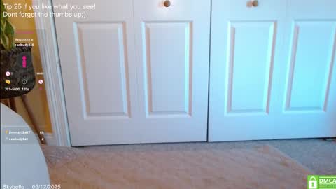 Snapshot of skybella_ chatting on September 12, 1:07 pm Skylar online show from September 12, 1:07 pm