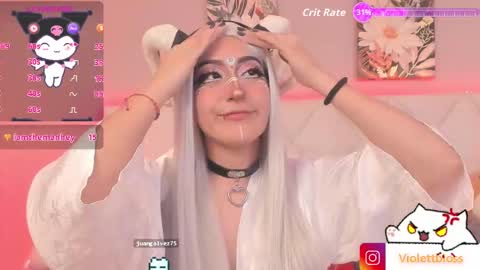 Snapshot of violettbloss chatting on October 10, 3:44 am Violeta online show from October 10, 3:44 am