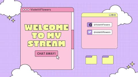 Snapshot of violetttflowers chatting on February 3, 12:25 am Violet Flowers online show from February 3, 12:25 am