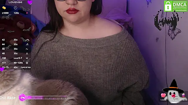 Snapshot of MeowMeowZoe chatting on October 26, 9:27 am MeowMeowZoe online show from October 26, 9:27 am