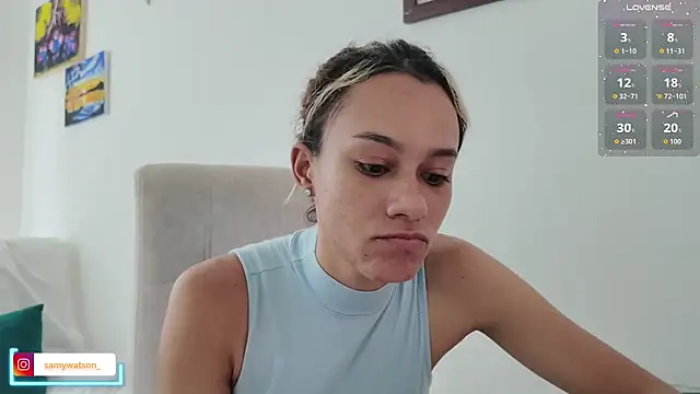 Snapshot of SamanthaWatson chatting on October 5, 2:55 pm SamanthaWatson online show from October 5, 2:55 pm