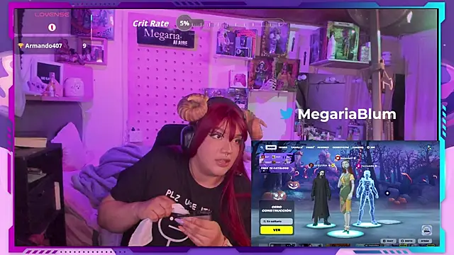 Snapshot of MegariaB chatting on October 11, 4:06 am MegariaB online show from October 11, 4:06 am