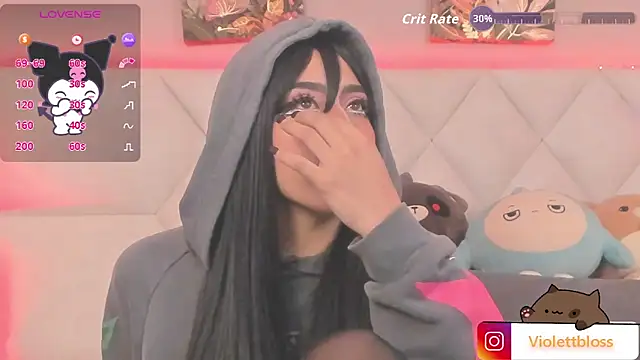 Snapshot of Violettbloss chatting on October 16, 4:26 am Violettbloss online show from October 16, 4:26 am