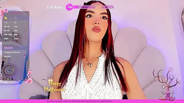 Snapshot of Babyenderlyn chatting on October 26, 1:28 pm Babyenderlyn online show from October 26, 1:28 pm