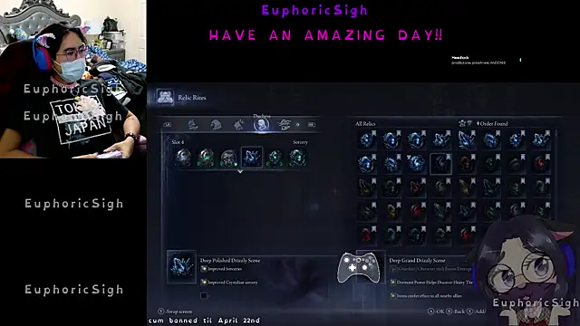 EuphoricSigh online show from April 20, 5:05 pm