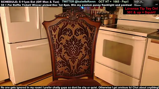 IsabelleRaven online show from October 13, 12:13 am