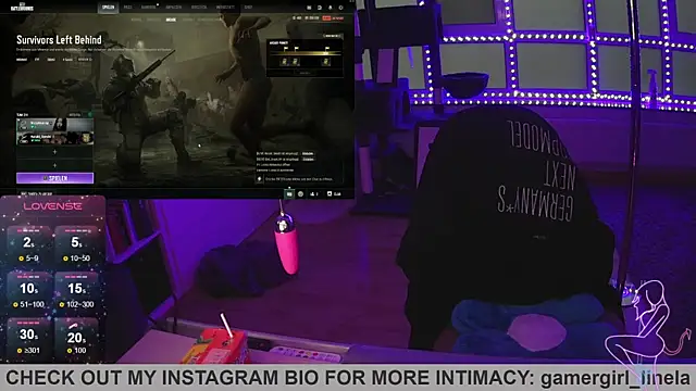 Snapshot of Gamergirl-Linela chatting on October 6, 4:45 pm Gamergirl-Linela online show from October 6, 4:45 pm