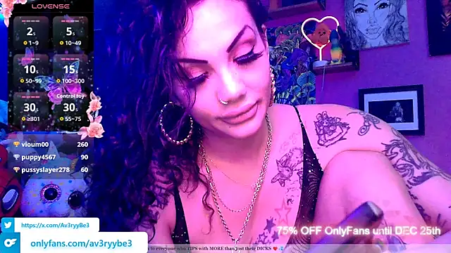 Av3ryyBe3 online show from December 13, 10:27 pm