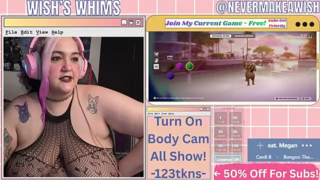 nevermakeawish online show from July 12, 9:54 am