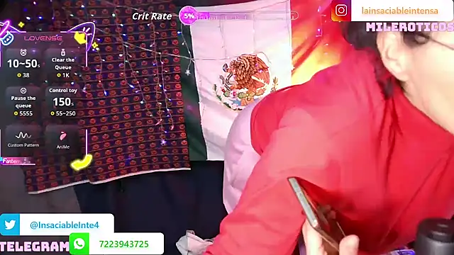 Snapshot of LaInsaciableIntensa chatting on October 13, 12:57 am LaInsaciableIntensa online show from October 13, 12:57 am